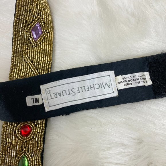 Vintage Michelle Stuart M/L Gold Bead Belt main image 9